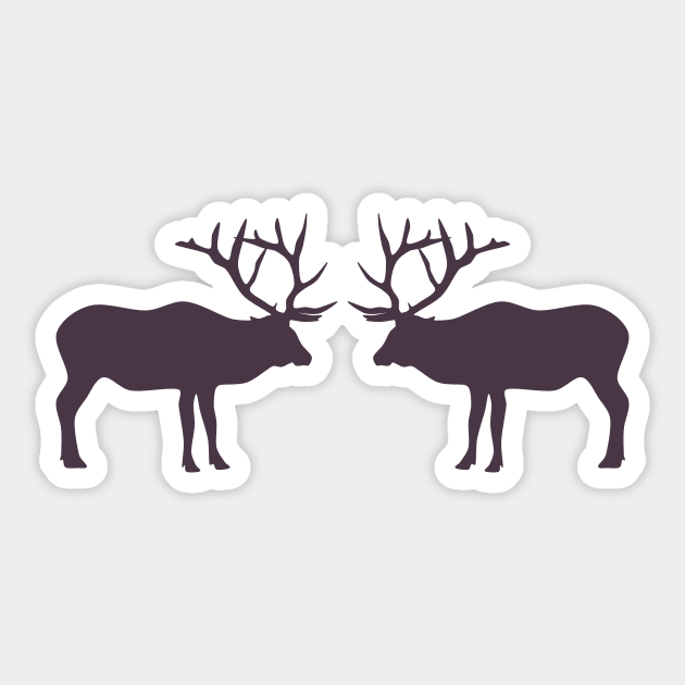 American Elk (Autumn) Sticker by Cascade Patterns